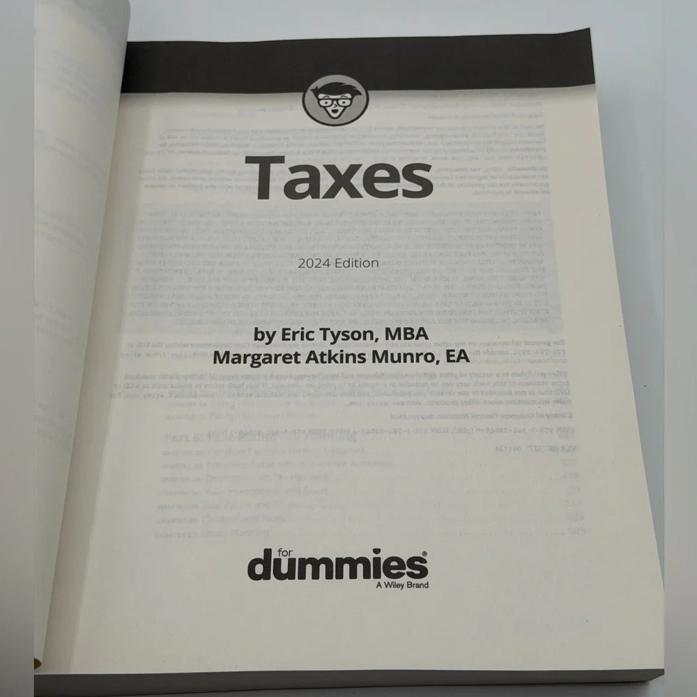 Taxes for Dummies by Eric Tyson and Margaret A. Munro 2024 Edition - Paperback